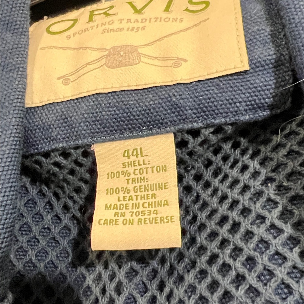 Orvis Zambesi Field Jacket Tan Leather Elbow Patches l 44L - Picture 5 of 5